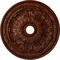 Ekena Millwork Flagstone Medallion (Canopies up to 3 7/8"), 30"OD x 3 7/8"ID x 3 1/4"P, Burnished Mahogany Crackle CM30FLBMC - alternate 1